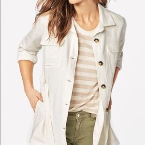 {BOGO} NWT Linen Safari Jacket - Off-White